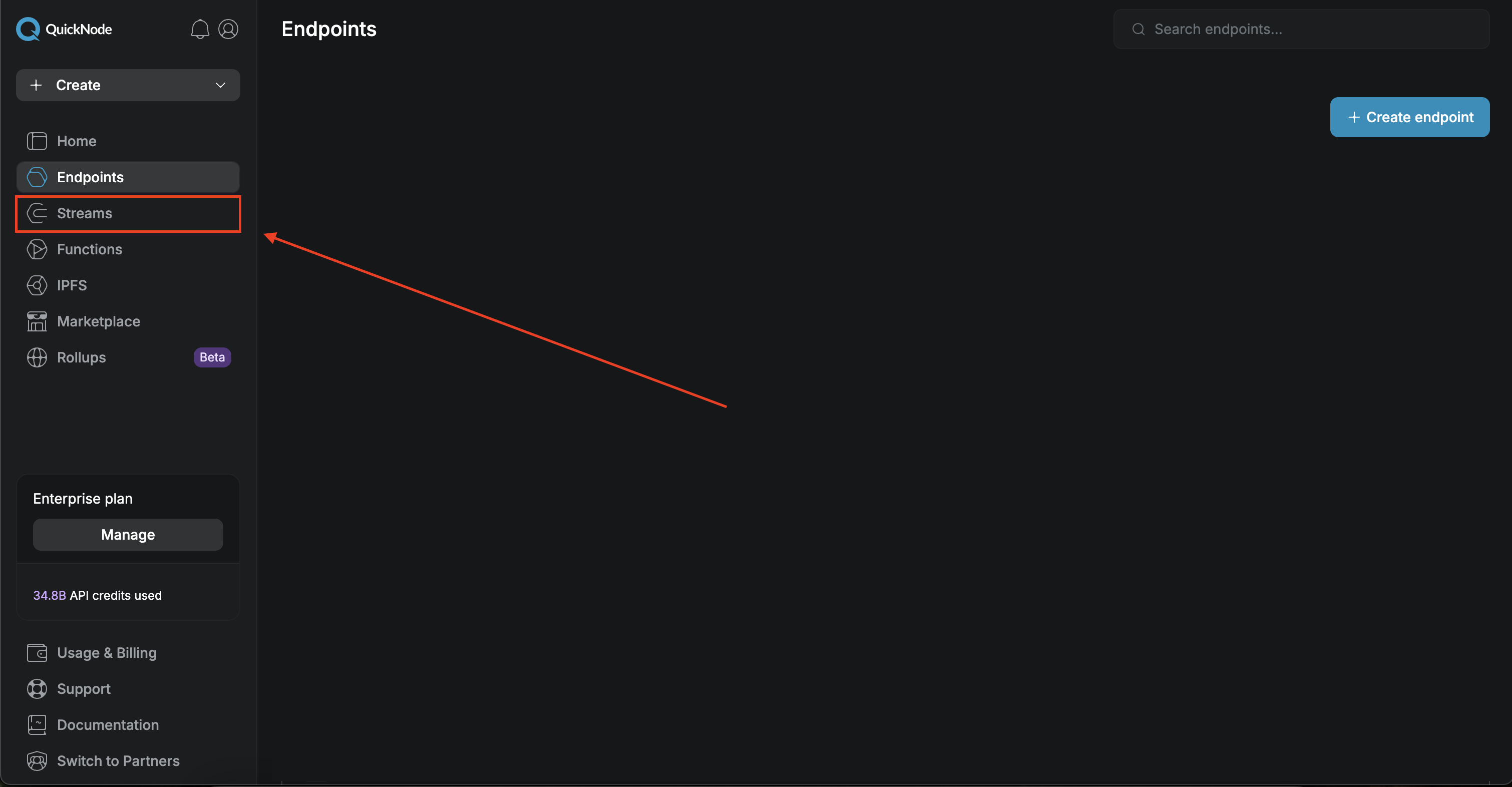 QuickNode Dashboard
