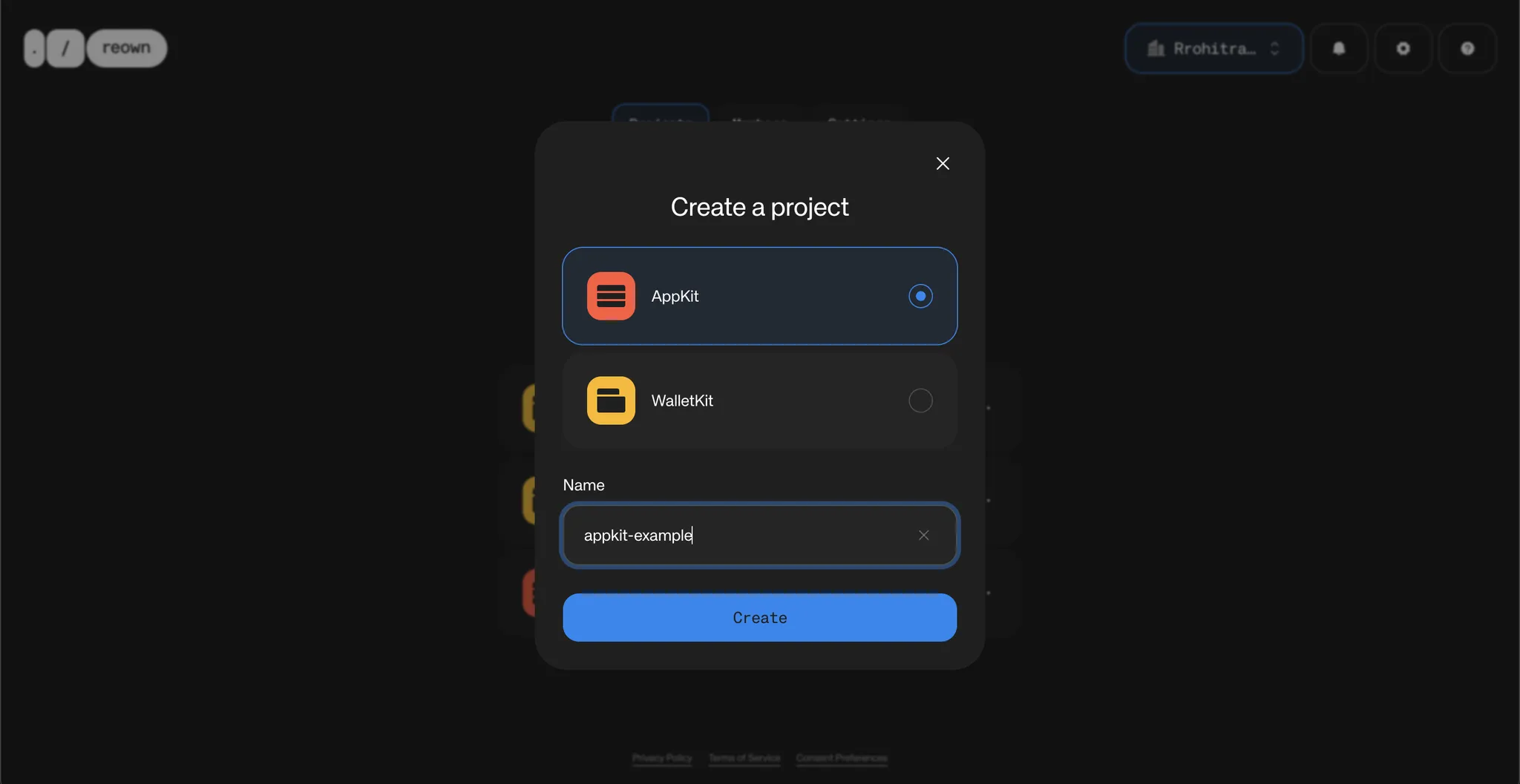 Enter Project Name